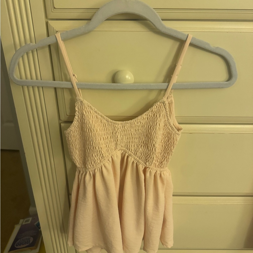 Elegant Pink Smocked Women's Top